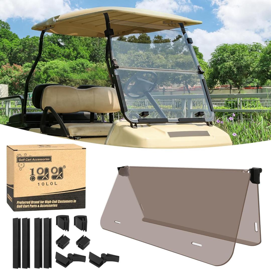 10L0L Golf Cart Windshield for 1982-2000.5 Club Car DS Models (Tinted)