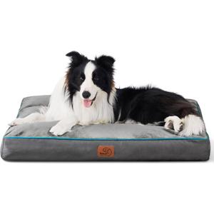 Bedsure Washable Dog Beds Large Sized Dog - 3 Inch Thicken Up to 80lbs Pet Mat Pillows with Removable Washable Cover, Grey