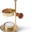 Incense Burner, Incense Holder Tea Light Candle or Charcoal Resin Heated for Home Decor. Beautiful Adjustable Design for Home Fragrance and Spiritual Gifts, Offering a Calming Atmosphere