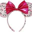 Disney Minnie Mouse Pink All-Over Print Mouse Ears Headband