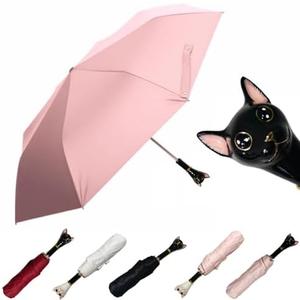 Handpainted Artisan Foldable Umbrella – Animal Lovers – Traditional Enamel Figurine – Fashion Umbrella – Unique Gift Idea – Compact & Windproof – Advanced UV Protection