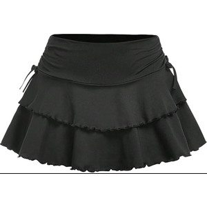 Girls Summer Tennis Tiered Skirts Athletic High Waisted Ruffle Mini Skirts with Shorts Size 3X Large Plus