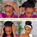 Headband Wig Human Hair Wigs for Black Women, 6" Wear and Go Glueless Pixie Cut Headband Wigs for Black Women Short Curly Human Hair Wigs
