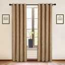 ELKCA Double-Sided Chenille Curtains for Living Room Modern Window Treatment for Bedroom Curtain,Grommet Top-2 Panels (Coffee, 52" W x 84" L)