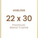 22x30 Metal Picture Frame - 22 x 30 Aluminum Photo Frame for Wall Mounting Horizontally or Vertically Display- Ideal for Wall or Tabletop Display - Gold (22x30-1P)