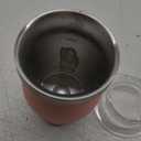 Beruth Bombilla Yerba Mate Gourd, 8oz Stainless Steel Tea Cup Coffee Mug Heat Insulation Anti Scalding （Peachy Pink）
