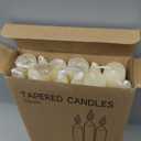 12 Pack Ivory Taper Candles 10 inch - Taper Candles Dripless, Smokeless, Unscented - 8 Hours Long Burning - Hand Poured Tall Candlesticks - Perfect for Home Decor, Weddings, and Special Occasions