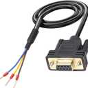 XMSJSIY DB9 Connector RS232 Serial Port Cable DB9 Adapters Solderless 9-Pin COM Port Breakout Replacement Cable Order:235 (Female) -1.5m/4.92Feet