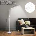 CGBE Extra-Long LED Lash Light: 23.6" Floor Lamps for Student Reading - 360 Adjustable Gooseneck Floor Light for Nail Technician - Touch Control Lash Lamp for Eyelashes