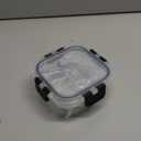 Bariatric Meal Prep Containers, 8 oz Glass Bariatric Portion Control Containers with Two 4 oz Compartments (3 Pack), Reusable Lunch Box Bento Box with Lids, Glass Snack Containers with Lids