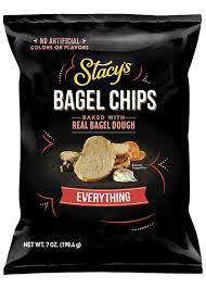 4 x Stacy's bagel chips everything