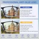BLOEXCLU 4 Pack Progressive Multifocus Reading Glasses for Men Women TR90 Sports Style Anti-Blue Light Computer Readers