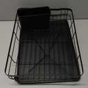 Kitsure Dish Drying Rack for Kitchen Counter, Stainless Steel Sink Organization and Storage Essentials with Cutlery Holder, Home and Appartment Decor, Black