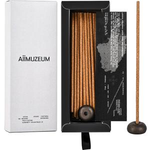Aiimuzeum Potala Tibetan Incense Sticks Traditional Meditation Tara Healing- with Luxe Pebble Incense Holder Gift Set Handcrafted for Meditation, Yogis & Relaxation 20 Packs (Herbal Scent)