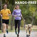 Hands-Free Dog Leash  Adjustable No-Pull Bungee Waist Leash with Car Seatbelt, Perfect for Walking, Jogging, Hiking & Training  Fits Small, Medium, and Large Dogs (Gradient Grey)