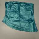 Women's Faux Leather Tube Tops 2025 Summer Strapless Asymmetrical Ruched Bandeau Shirts Going Out Club Outfits L