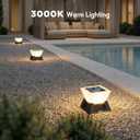 1 Pack Solar Post Lights, 7×7 Solar Pillar Lights Outdoor Waterproof, 3000K LED Modern Square Pillar Light, E26 Eulb Column Lamp Outdoor, Dusk to Dawn Column Lighting for Fence Post Cap Deck