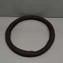 ALEMODR Brown Leather Steering Wheel Cover Universal 15 inch