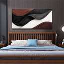 QSQ Canvas Art Wall Decor Brown Abstract Wall Art For Living Room 24 X 48
