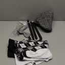 VICAMB Old Man Costume for Kids 100 Days of School Costume for Boys Old Person Costume Grandpa Outfit with Hat & Accessories (8-10Y, Black)