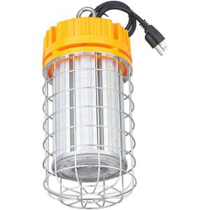 150W LED Temporary Work Light, 19500LM 5000K Daylight Hanging Construction Lights, 100-277VAC, IP67 Waterproof Portable Linkable Job Site Lighting with Hook for Workshop Area Lighting