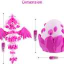 3D Printed Dragon with Egg, Cool Stuff Fun Gifts, Fidget Toy for Adults Teens Boy Home Decor Easter Basket Stuffers, Pink