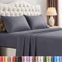 Utopia Bedding Queen Size Sheet Set 4 Piece Bed Sheets, Soft and Breathable Microfiber, Includes 1 Fitted Sheet, 1 Flat Sheet and 2 Pillowcases Oeko Tex (Grey)