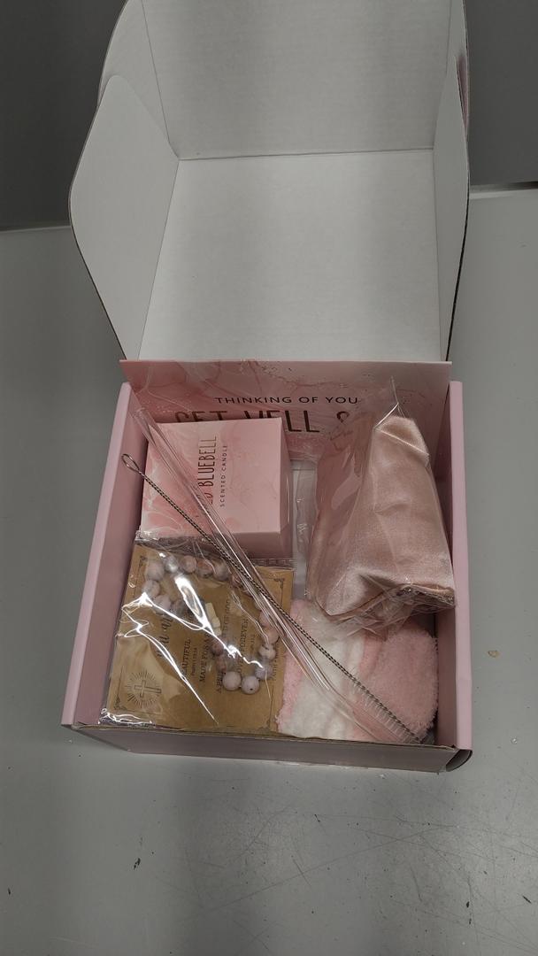 Get Well Soon Gift Baskets for Women, Care Package, Pink Get Well Soon Gifts for Women, Mothers Day Birthday Baskets for Mom Sister Best Friends Grandma Wife Coworker Birthday Gifts for Women