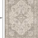 EIEIHOUSE 12x15 Area Rug Washable Vintage Rugs for Living Room Brown/Multi