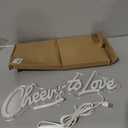 SYLHOME Cheers To Love Led Neon Light Sign Wedding Bridal Shower Wall Sign Decor Bedroom Valentine Day Birthday Party Banner USB 15.75" X 5.19"