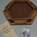 WOOD CITY Shut The Box Game Wooden for 6 Players, Close The Box Math Game for Kids Adults with 16 Dice, 6 Way Tabletop Quick Board Game for Family Friends 3+ Years Old in Classroom, Party or Pub