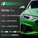 2PC Front Outer Driver & Passenger Side Tie Rod Compatible with Fit for Kia Forte Forte5 Forte Koup 2014 2015 2016 2017 2018#OE ES801064 ES801065