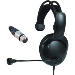Clearcom Single Muff Intercom Headset w. Female XLR Four Pin Connector Headphone