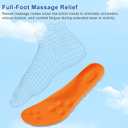 4D Cloud Insoles for Men Women, Memory Foam Boot Insoles, Comfortable and Breathable Massage Cushion Shoe Inserts with Arch Support, Trim to Fit All Shoe Types(1Pair-Orange, Men 8-9/Women 10-11)
