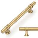 Amerdeco 10 Pack Champagne Bronze Cabinet Pulls 6.3 Inch(160MM) Hole Centers Kitchen Cabinet Handles Cabinets Hardware Drawer Pulls ZH0050