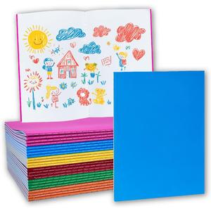 24 Packs Blank Books for Kids to Write Stories with 6 Colors, 8.5x5.5 Inch Blank Small Journals Notebooks Bulk, Unlined Colored Notebooks for Kids Students to Draw Sketch Writing or Create Own Stories (24 Sheets/48 Pages,24 Pack)