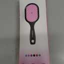 Aussumy Vented Detangling Hair Brush - 2 Pack Detangler Hairbrush for Effortless Tangle Removal - Ultra-Soft Bristles -For Natural Curly Straight Wet Dry Damaged Hair for Women Men Kids - Black & Pink