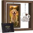 pet memorial gifts for loss of dog cat, dog loss sympathy gifts, pet bereavement condolence gift, dogs cat passing away gift, personalized wooden picture frame 4x6
