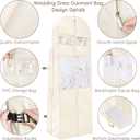 KEEGH 72" Wedding Dress Garment Bag - Tri-Fold Design Bridal Dress Bag with Shoulder Strap & Handle, Heavy-Duty Checkered Oxford Fabric for Long Wedding Gowns & Formal Gown Storage, Beige