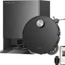 DREAME X60 Ultra Robot Vacuum and Mop, 3.13in Ultra-Thin Design, 3.47in Obstacle Clearing, 35,000Pa Suction, Self Emptying&Refilling, Mop Self-Cleaning, 100% Detangling, 280+Obstacle Avoidance, Black
