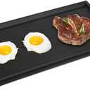 SafBbcue Cast Iron Pot, Griddle Pan Hot Plate, Pre-Seasoned, Grill for Stovetop, Oven, Grill & Campfire, Suitable for Outdoor Cooking Kitchen and Patio Backyard, 17 x 9 Inch