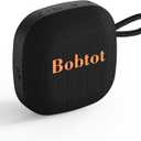 Bobtot Portable Bluetooth Speakers, Wireless IPX7 Waterproof Mini Speaker with 16H Playtime, Loud Stereo Sound, TWS, Built-in Microphone, Small Size with Lanyard, Black