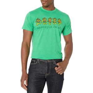 Liquid Blue Unisex Adult Grateful Dead Irish Bears St. Patricks T-Shirt (Small)
