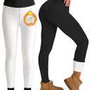 Bluemaple Fleece Lined Leggings Women High Waisted Tummy Control Thermal Warm Winter for Women Workout Yoga Pants XL
