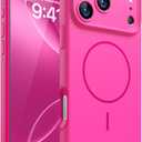2 x Magnetic for iPhone 17 Pro Case, [Matte Solid Color] [Full Camera Protection] Protective Case for iPhone 17 Pro - Hot Pink