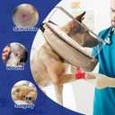 BARKLESS Dog Cone, Inflatable Dog Cone After Surgery for Small Medium Breeds, Soft Surgery Collar with Enhanced Anti-Licking Guard Shield for Pets, Patented Protective Donut Collar