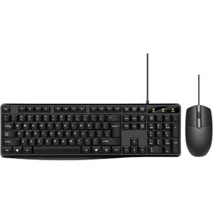 Wired Keyboard and Mouse Combo, Full-Sized Ergonomic Computer Keyboard and Optical Wired Mouse for Windows, Mac OS Desktop/Laptop/PC-Black