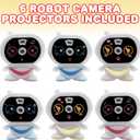 ArtCreativity 2 in 1 Robot Camera Toy Viewfinder with Projector, Set of 6, Battery Operated Projector Wild Animal Slides, Safari Party Favors, Robot Party Supplies, & Wild One Party Favors for Kids