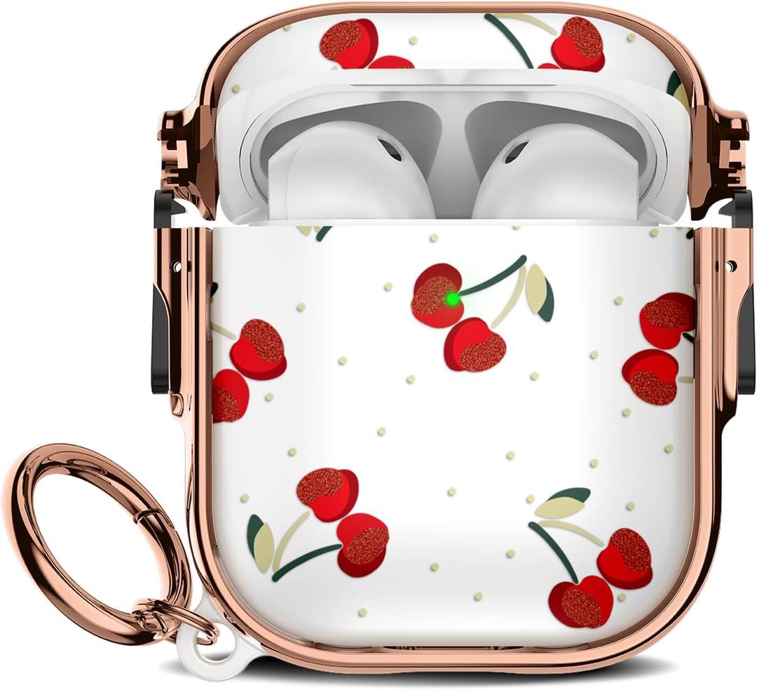 for Apple Airpods 2nd Generation Case,Soft Shockproof Airpods 2 Case Cute Cover for Girls Women with Keychain for Airpods 2nd/1st Cases with Lock,Cherry Dot for Apple Airpods 2nd Generation Case,Soft Shockproof Airpods 2 Case Cute Cover for Girls Women with Keychain for Airpods 2nd/1st Cases with Lock,Cherry Dot