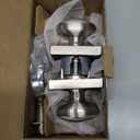 SCHLAGE F10 SIE 619 COL Sienna Residential F10SIE619COL Siena Knob with Collins Rose Passage Lock with 16080 Latch and 10027 Strike Satin Nickel Finish